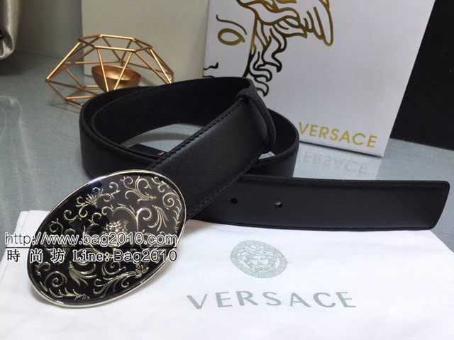 VERSVE高端男士皮帶 範思哲V字形美杜莎圖案帶扣皮帶  jjp1321